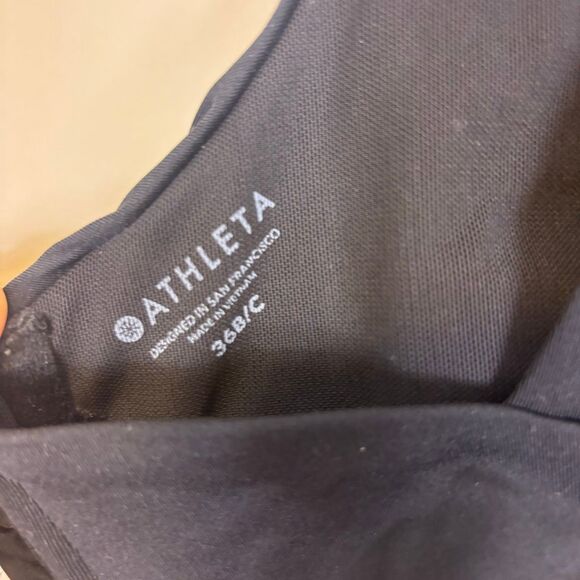 Athleta Black Swimsuit Top with Clasp Closure 36B/C - Picture 3 of 3